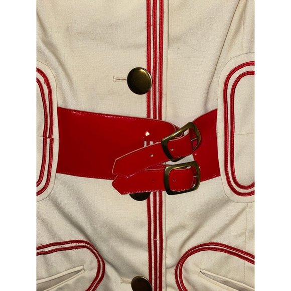 Vintage Mod Jacket 1960s Mod Coat with Vinyl Belt by Have A Nice Day - Picture 2 of 7